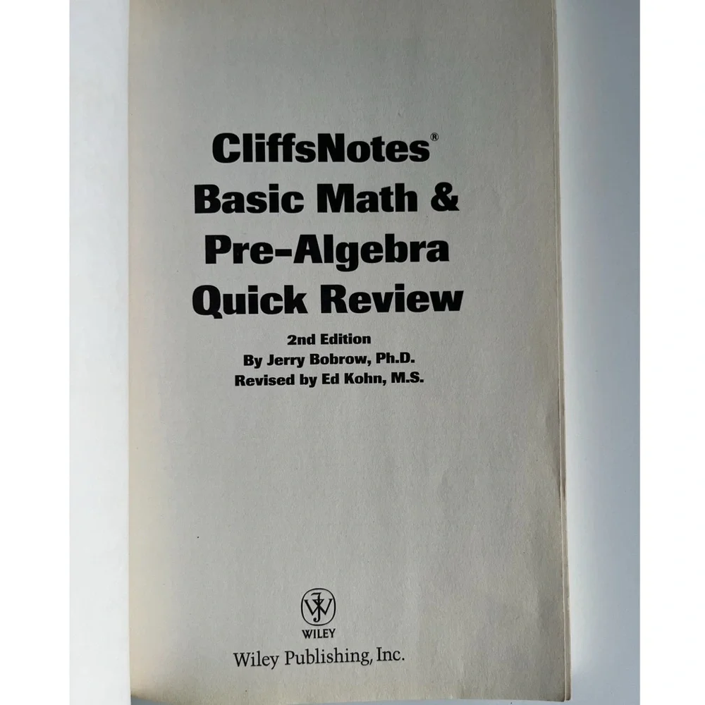 CliffNotes Basic Math & Pre-Algebra Study Guide NWT - Picture 3 of 7